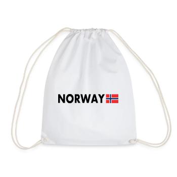 Norwegen flagge - Turnbeutel - Weiß - Vorne