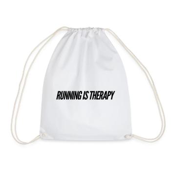Running Is Therapy - Drawstring Bag - white - Front