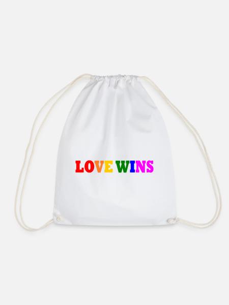 Love wins - Turnbeutel - Weiß