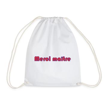 MAÎTRE. MERCI. MERCI MAÎTRE. MAITRE. CADEAU MAÎTRE - Sac de sport léger - blanc - Devant