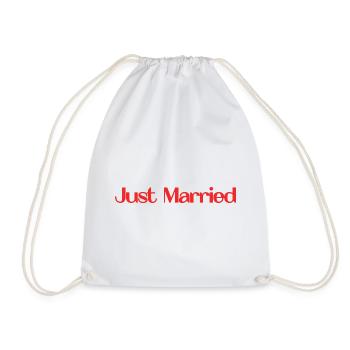 ICH LIEBE DICH. PAAR. ICH HABE GERADE GEHEIRATET. Junggesellinnenabschied. LIEBE - Turnbeutel - Weiß - Vorne
