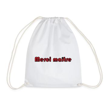 MAÎTRE. MERCI. MERCI MAÎTRE. MAITRE. CADEAU MAÎTRE - Sac de sport léger - blanc - Devant