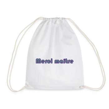 MAÎTRE. MERCI. MERCI MAÎTRE. MAITRE. CADEAU MAÎTRE - Sac de sport léger - blanc - Devant