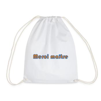 MAÎTRE. MERCI. MERCI MAÎTRE. MAITRE. CADEAU MAÎTRE - Sac de sport léger - blanc - Devant
