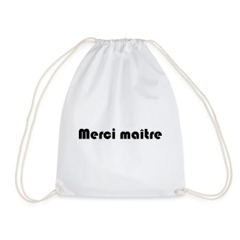 MAÎTRE. MERCI. MERCI MAÎTRE. MAITRE. CADEAU MAÎTRE - Sac de sport léger - blanc - Devant