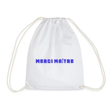 MASTER. THANK YOU. THANK YOU, MASTER. MASTER. MASTER GIFT - Drawstring Bag - white - Front