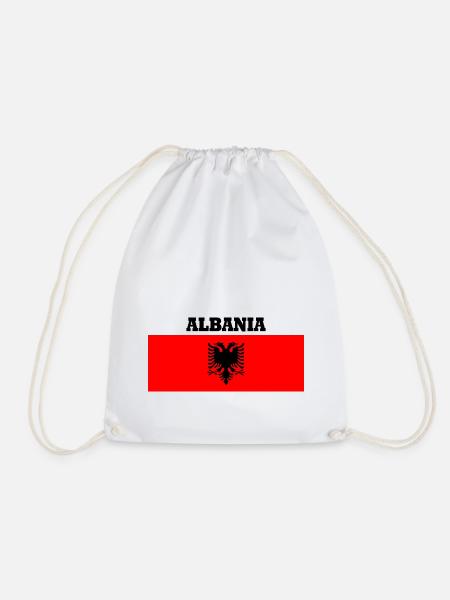 Albanien - albania - Turnbeutel - Weiß