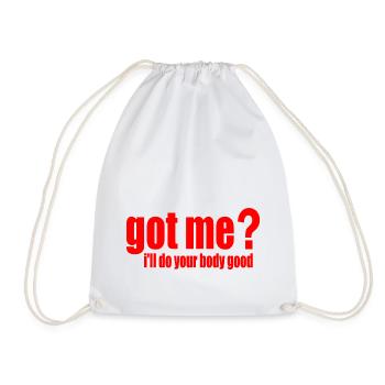 got me? i'll do your body good - Drawstring Bag - white - Front