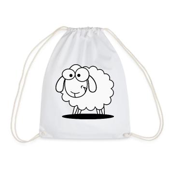 sheep - Drawstring Bag - white - Front