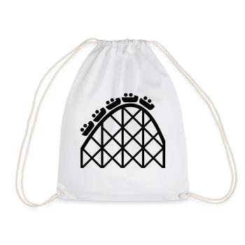 roller coaster - Drawstring Bag - white - Front