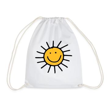 Sun - Drawstring Bag - white - Front