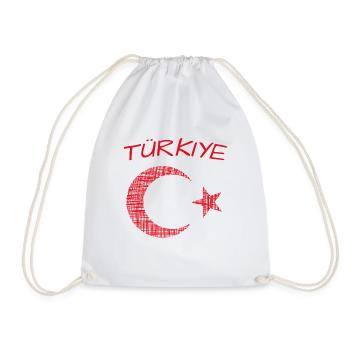 Türkiye Turkey Türkei - Turnbeutel - Weiß - Vorne