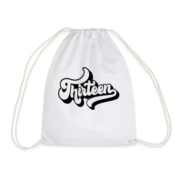 Mignon cadeau d’anniversaire 13 ans 13 ans - treize - Sac de sport léger - blanc - Devant