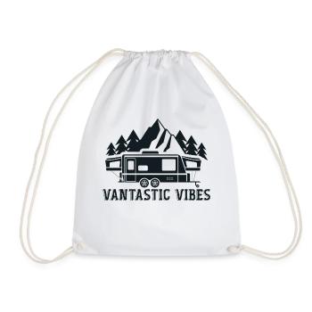 Vantastic Vibes! Van Travel Vibes - Drawstring Bag - white - Front