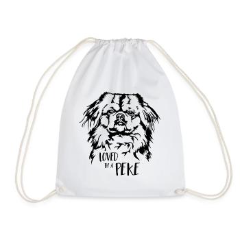 Aimé par un chien pékinois Peke Chien Wilsigns - Sac de sport léger - blanc - Devant