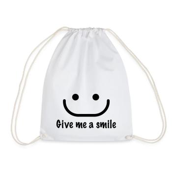 Give me a smile - black - Sac de sport léger - blanc - Devant