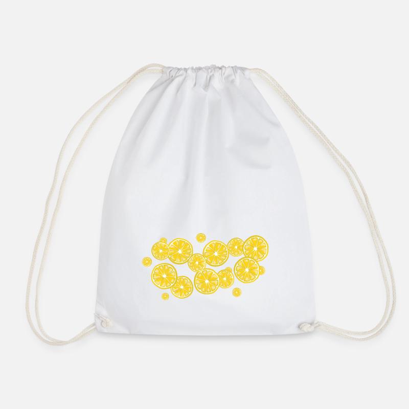 The scent of lemons - Drawstring Bag - white