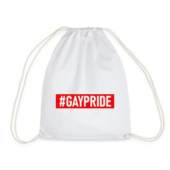 fierté gai - Sac de sport léger - blanc - Devant