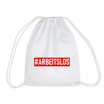 arbeitslos - Turnbeutel - Weiß - Vorne