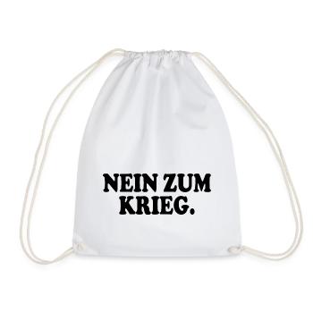 No to war - Drawstring Bag - white - Front