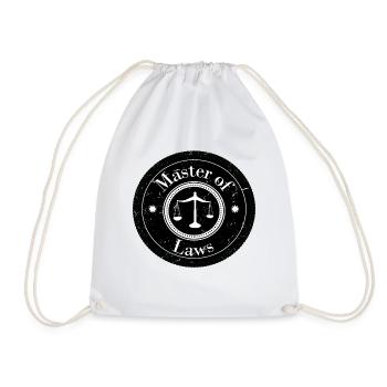 Master of Laws logo patch - Drawstring Bag - white - Front