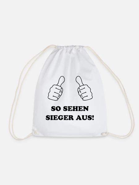 So sehen Sieger aus - Turnbeutel - Weiß