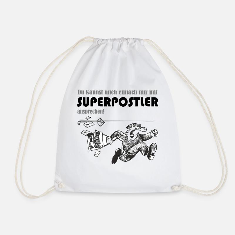 SUPERPOSTLER Briefträger Post Zusteller Postbote - Turnbeutel - Weiß