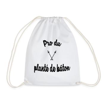 pro stick plant - Drawstring Bag - white - Front