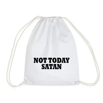 Not today satan - Drawstring Bag - white - Front