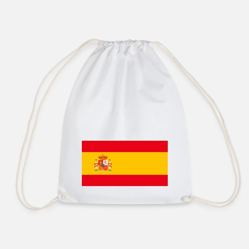 100% spanische spanische Flagge - Turnbeutel - Weiß