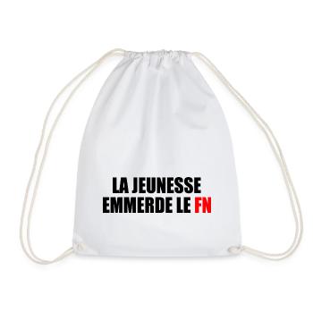 Fuck the National Front - Drawstring Bag - white - Front