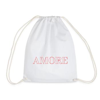 AMORE AMOUR EN ITALIEN idée cadeau fête des mères - Sac de sport léger - blanc - Devant