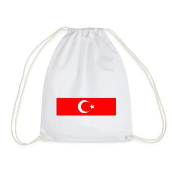 Turquie - Drapeau turc - Sac de sport léger - blanc - Devant
