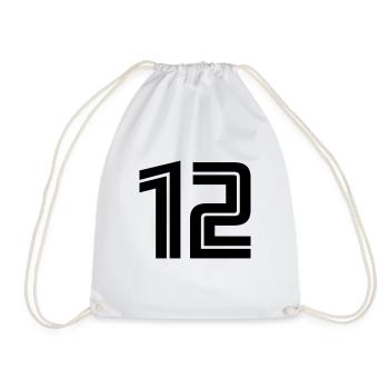 12 - Drawstring Bag - white - Front