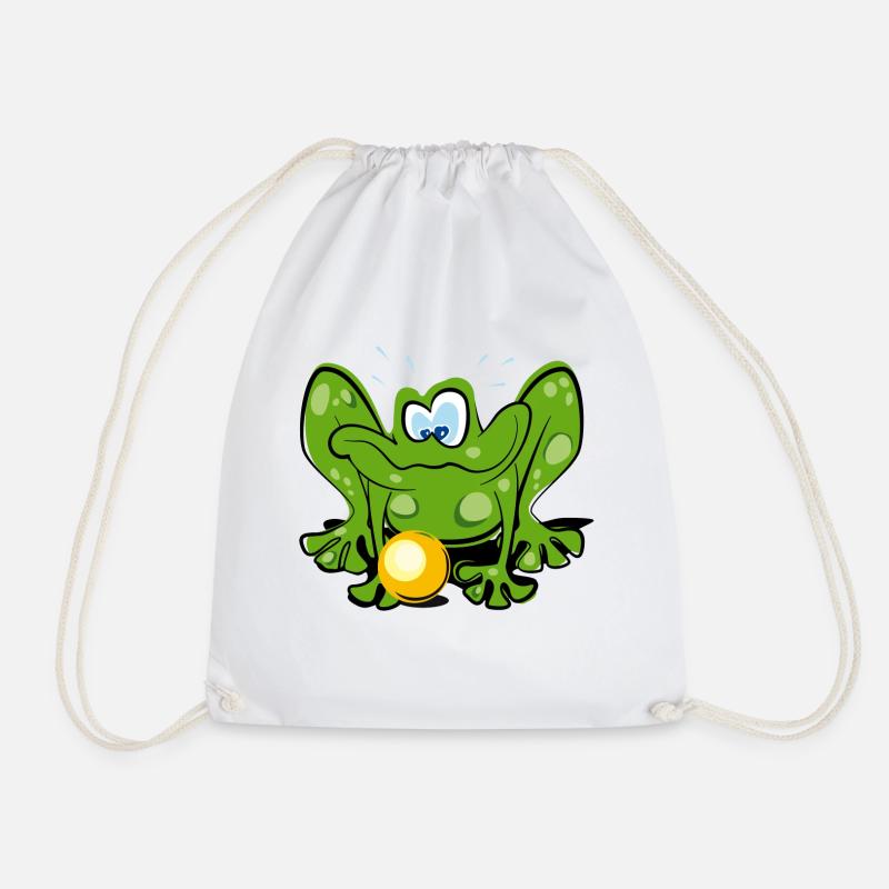Frog king - Drawstring Bag - white