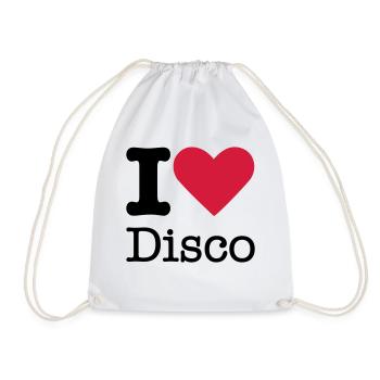 I Love Disco - Drawstring Bag - white - Front