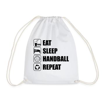 EAT SLEEP HANDBALL - Sac de sport léger - blanc - Devant