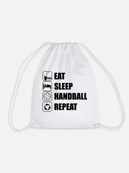 EAT SLEEP HANDBALL - Turnbeutel - Weiß