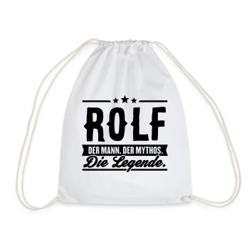 Man Myth Legend Rolf - Drawstring Bag - white - Front