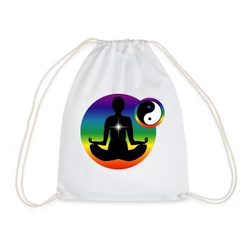 Homme: Méditation chakras - Drawstring Bag - white - Front