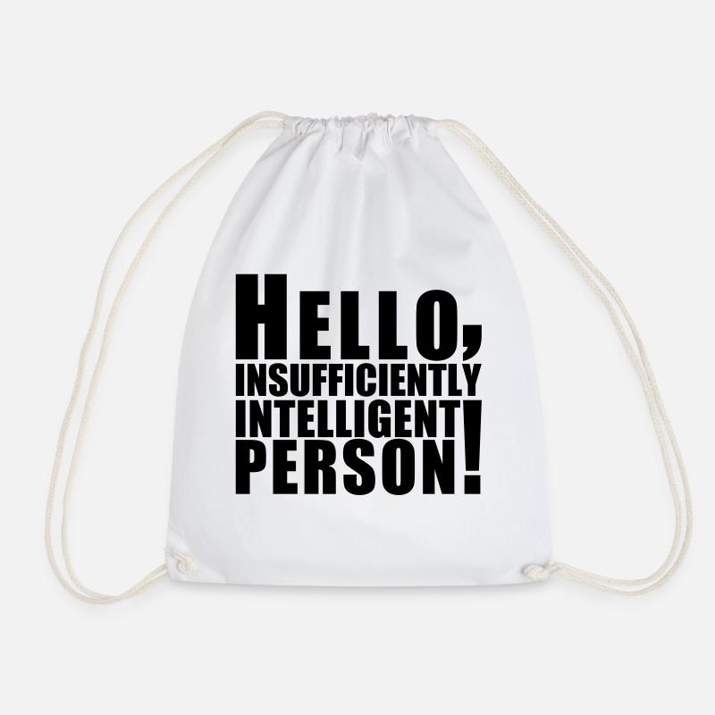 hello_person - Drawstring Bag - white