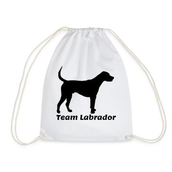 Hund Team Labrador - Turnbeutel - Weiß - Vorne
