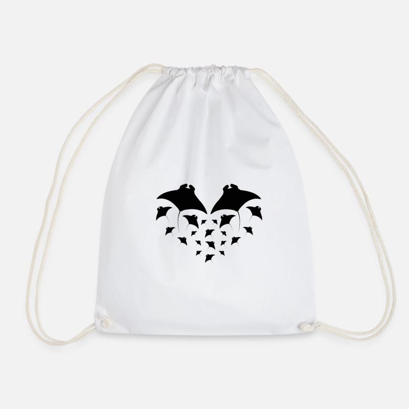 Manta Heart - Turnbeutel - Weiß