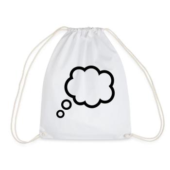 Speech bubble - Drawstring Bag - white - Front