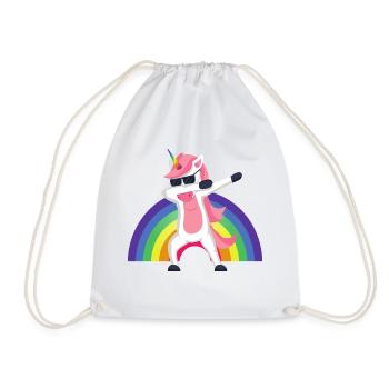 Licorne Dab, Dabbendes Licorne, DAB, Rainbow - Sac de sport léger - blanc - Devant