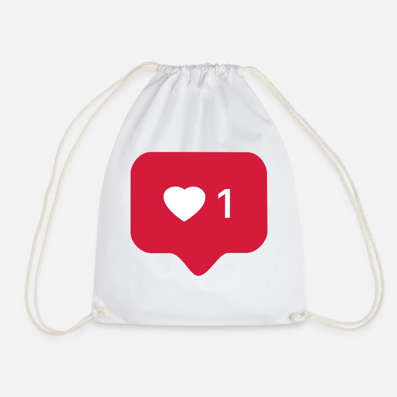 Instagram Like - Drawstring Bag - white