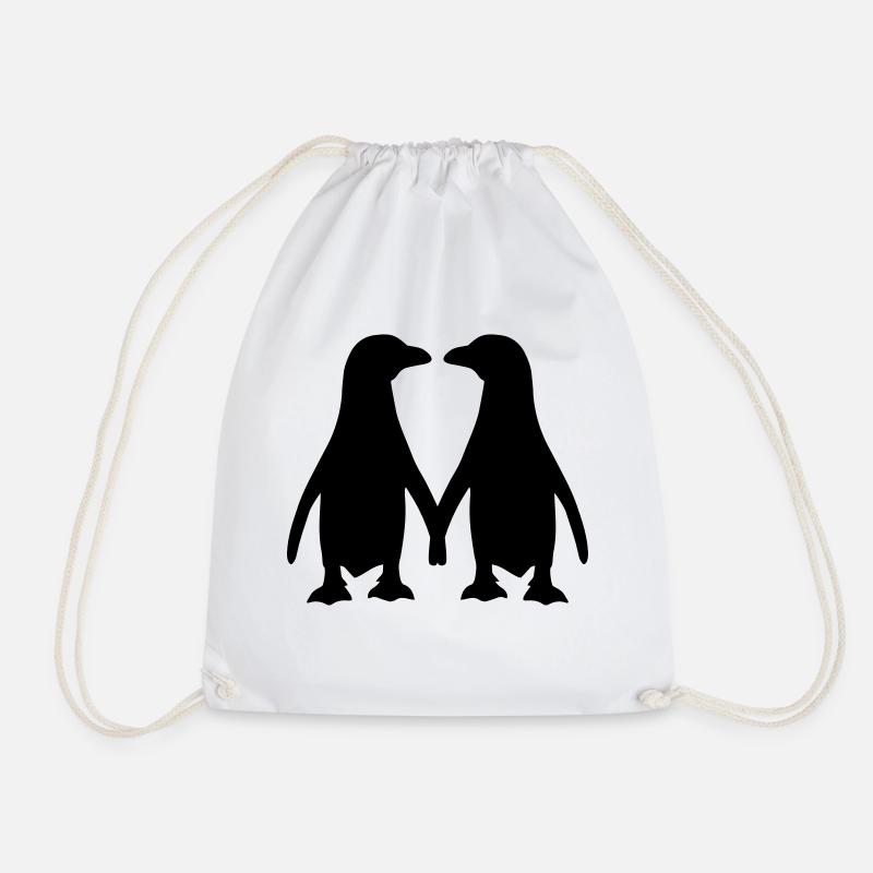 Pinguin - Turnbeutel - Weiß