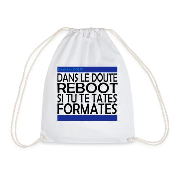 (15_doute_reboot) - Sac de sport léger - blanc - Devant