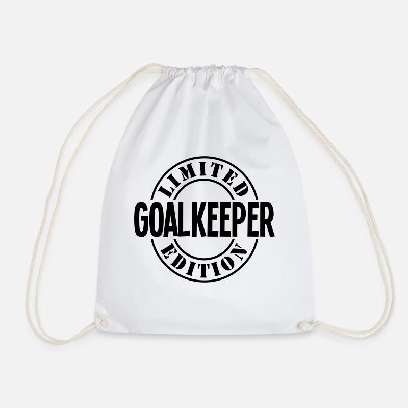 goalkeeper limited edition stamp copy - Drawstring Bag - white