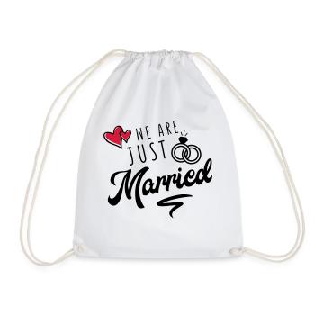 we are just married - Turnbeutel - Weiß - Vorne